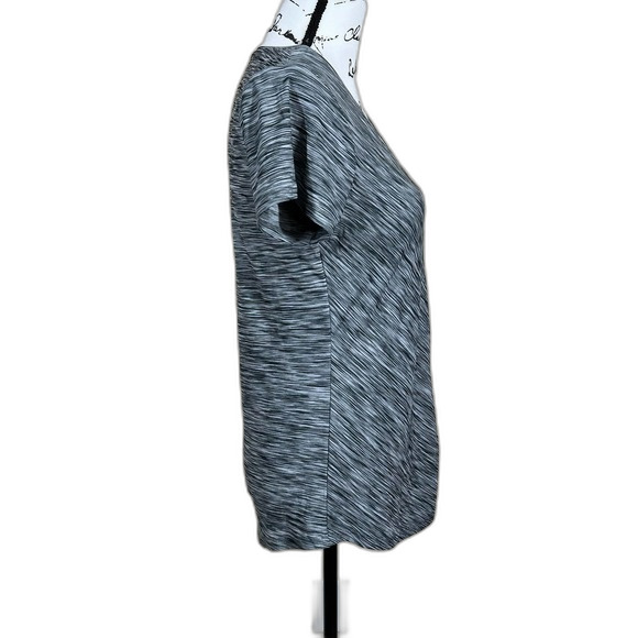 Bally Total Fitness gray top women active top gray short sleeve  size M gym yoga - Picture 8 of 12